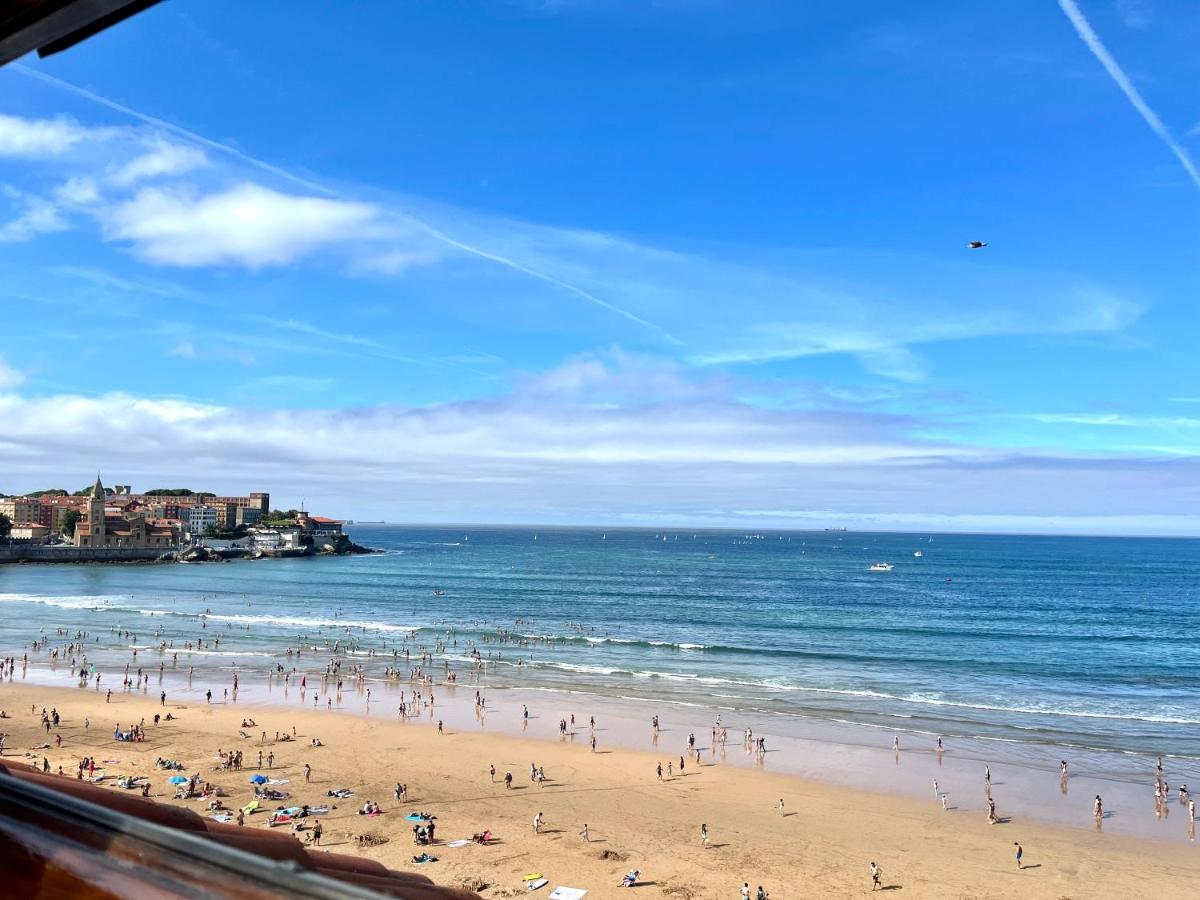Atico Primera Linea Playa De San Lorenzo Gijon Exterior photo