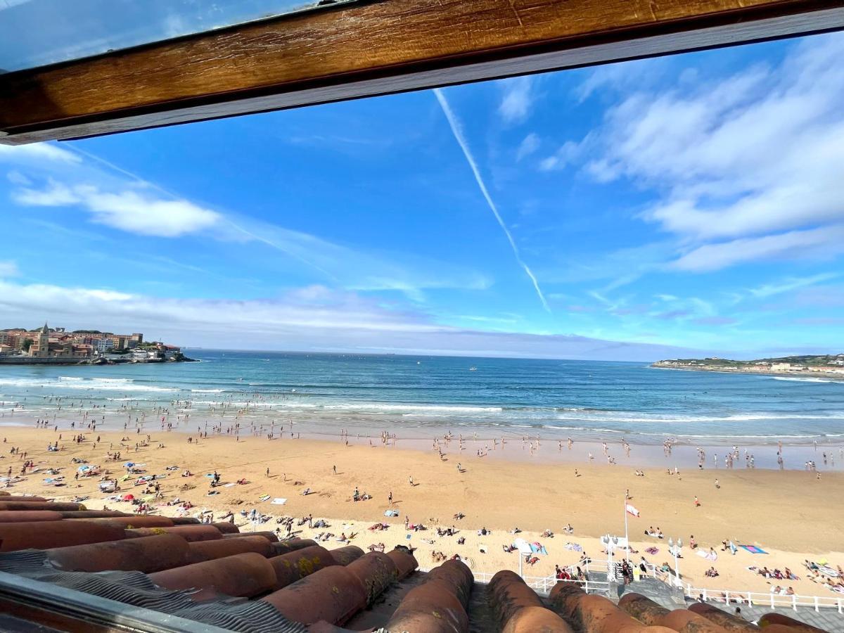 Atico Primera Linea Playa De San Lorenzo Gijon Exterior photo